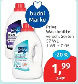 Budni Priva waschmittel sensitive Angebot
