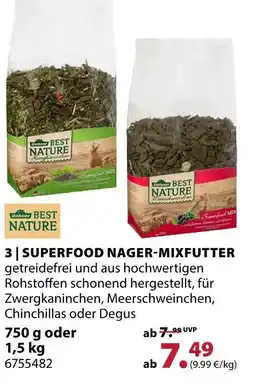 Dehner Dehner best nature superfood nager-mixfutter 750 g Angebot