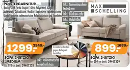Möbel Kraft Max schelling sofa 3-sitzig 'medium' Angebot