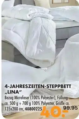 Möbel Kraft 4-jahreszeiten-steppbett lina Angebot