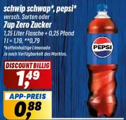 Simmel schwip schwap, pepsi oder 7up Zero Zucker Angebot