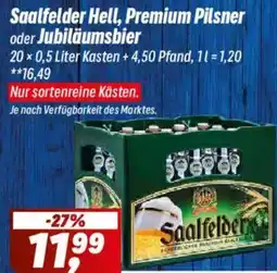 Simmel Saalfelder Hell, Premium Pilsner oder Jubiläumsbier Angebot