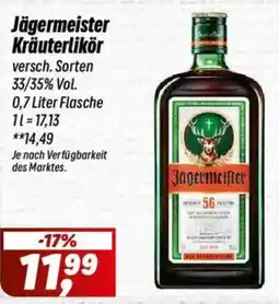 Simmel Jägermeister Kräuterlikör Angebot