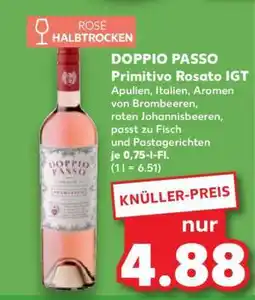 Kaufland DOPPIO PASSO Primitivo Rosato IGT Angebot