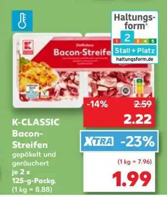Kaufland K-CLASSIC Bacon-Streifen Angebot