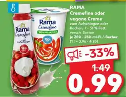 Kaufland RAMA Cremefine oder vegane Creme Angebot