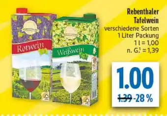 diska Rebenthaler Tafelwein Angebot