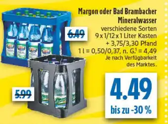 diska Margon oder Bad Brambacher Mineralwasser Angebot