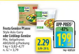 diska Frosta Gemüse Pfanne Style Asia Curry oder Lieblings Gemüse Mix Angebot
