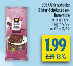 diska EDEKA Herzstücke Bitter-Schokoladen- Kuvertüre Angebot