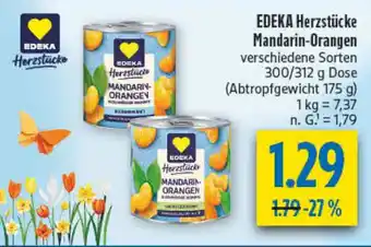 diska EDEKA Herzstücke Mandarin-Orangen Angebot