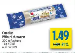 diska Cornelius Pfälzer Leberwurst Angebot