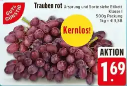 E-Center GUT& GUNSTIG Trauben rot Angebot