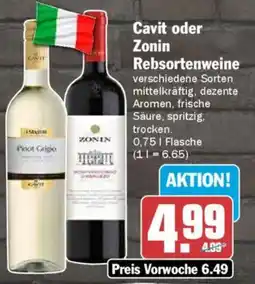 AEZ Cavit oder Zonin Rebsortenweine Angebot