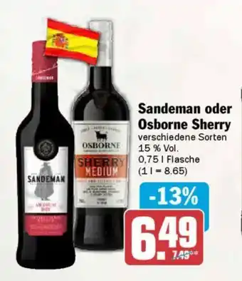 AEZ Sandeman oder Osborne Sherry Angebot