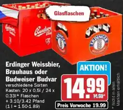 AEZ Erdinger Weissbier, Brauhaus oder Budweiser Budvar Angebot