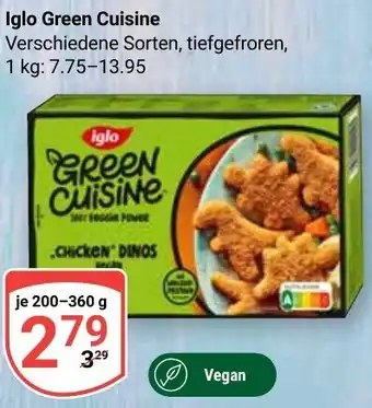 Globus Iglo Green Cuisine Angebot