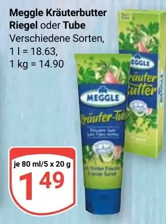 Globus Meggle Kräuterbutter Riegel oder Tube Angebot