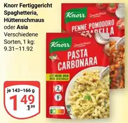 Globus Knorr Fertiggericht Spaghetteria, Hüttenschmaus oder Asia Angebot