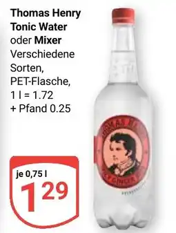Globus Thomas Henry Tonic Water oder Mixer Angebot