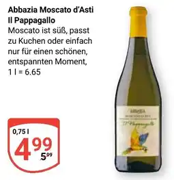 Globus Abbazia Moscato d'Asti Il Pappagallo Angebot