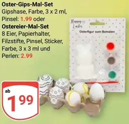 Globus Oster-Gips Mal-Set oder Ostereier Mal-Set Angebot
