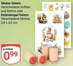 Globus Sticker Ostern oder Holzstempel Ostern Angebot