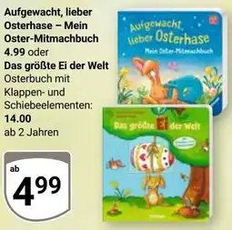 Globus Aufgewacht, lieber Osterhase - Mein Oster-Mitmachbuch oder Das größte Ei der Welt Angebot
