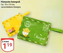 Globus Filztasche Ostergruẞ Angebot