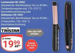 Globus TRISTAR Lockenstab HD-2502 oder Glätteisen HD-2501 Angebot
