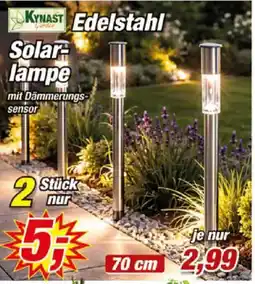 Posten Börse KYNAST Edelstahl Solarlampe Angebot