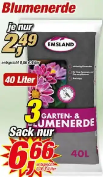 Posten Börse EMSLAND Blumenerde Angebot