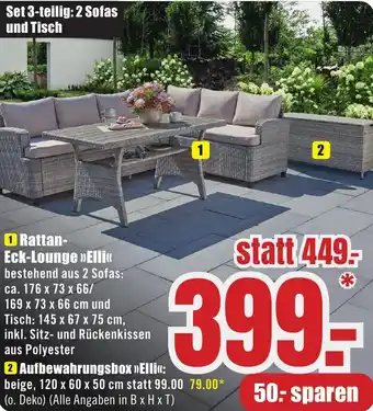 Rattan Eck-Lounge Elli
