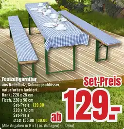 B1 Discount Baumarkt Festzeltgarnitur Angebot