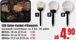 B1 Discount Baumarkt LED-Solar-Fackel Filament Angebot
