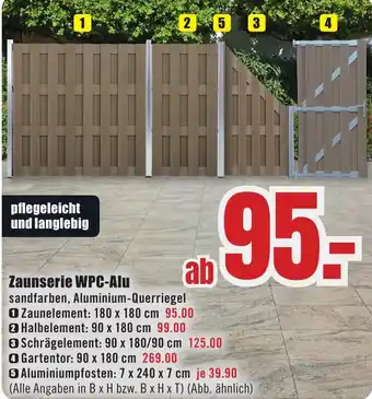 B1 Discount Baumarkt Zaunserie WPC-Alu Angebot