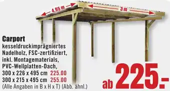 B1 Discount Baumarkt Carport Angebot
