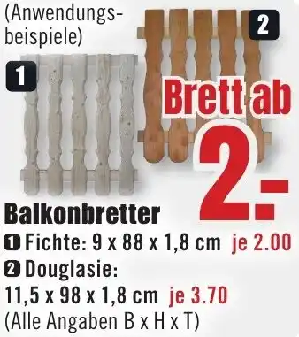 B1 Discount Baumarkt Balkonbretter Angebot
