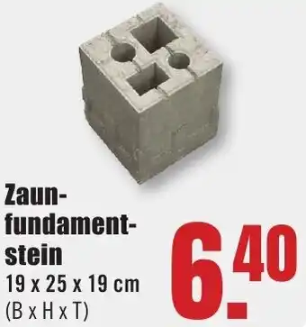 B1 Discount Baumarkt Zaunfundamentstein Angebot