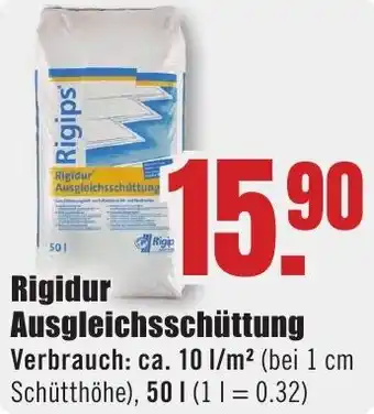 B1 Discount Baumarkt Rigidur Ausgleichsschüttung Angebot