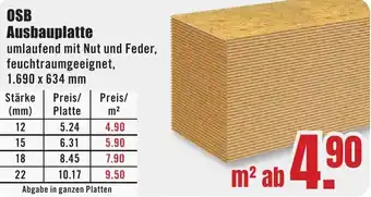 B1 Discount Baumarkt OSB Ausbauplatte Angebot