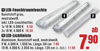 B1 Discount Baumarkt LED-Feuchtraumleuchte Angebot