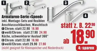 B1 Discount Baumarkt Armaturen-Serie Speed Angebot