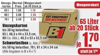 B1 Discount Baumarkt Umzugskarton Angebot