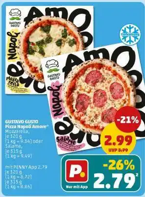PENNY GUSTAVO GUSTO Pizza Napoli Amore Angebot
