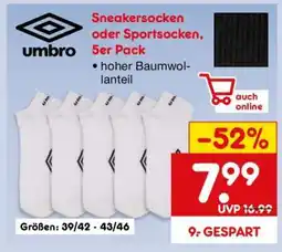 Netto Marken-Discount Sneakersocken oder Sportsocken, 5er Pack Angebot