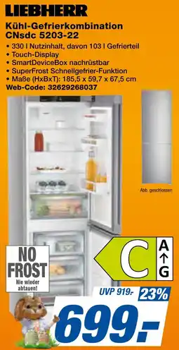 expert Techno Land LIEBHERR Kühl-Gefrierkombination CNsdc 5203-22 Angebot