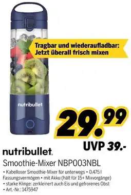 MEDIMAX Nutribullet Smoothie-Mixer NBP003NBL Angebot