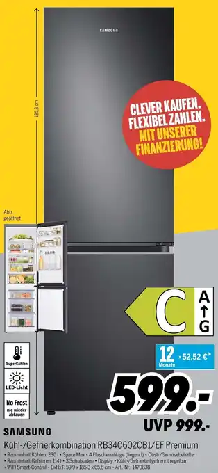 MEDIMAX SAMSUNG Kühl-/Gefrierkombination RB34C602CB1/EF Premium Angebot