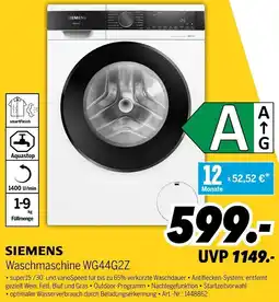 MEDIMAX SIEMENS Waschmaschine WG44G2Z Angebot